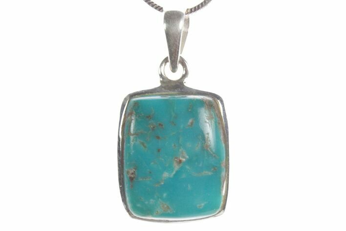 Kingman Turquoise Pendant (Necklace) - Sterling Silver #353917